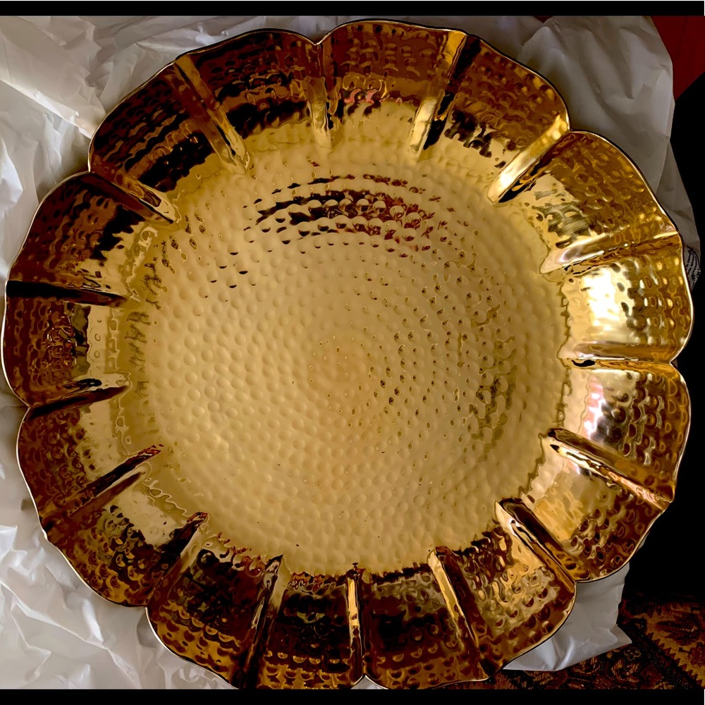 Pier 1 Gold Decorative Bowl